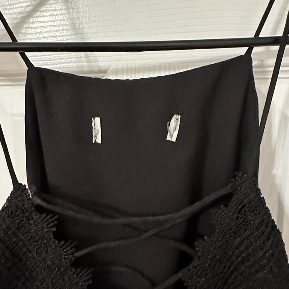 From Nordstrom but cut tag off. Size large black lace front plunge v neck - Picture 3 of 3